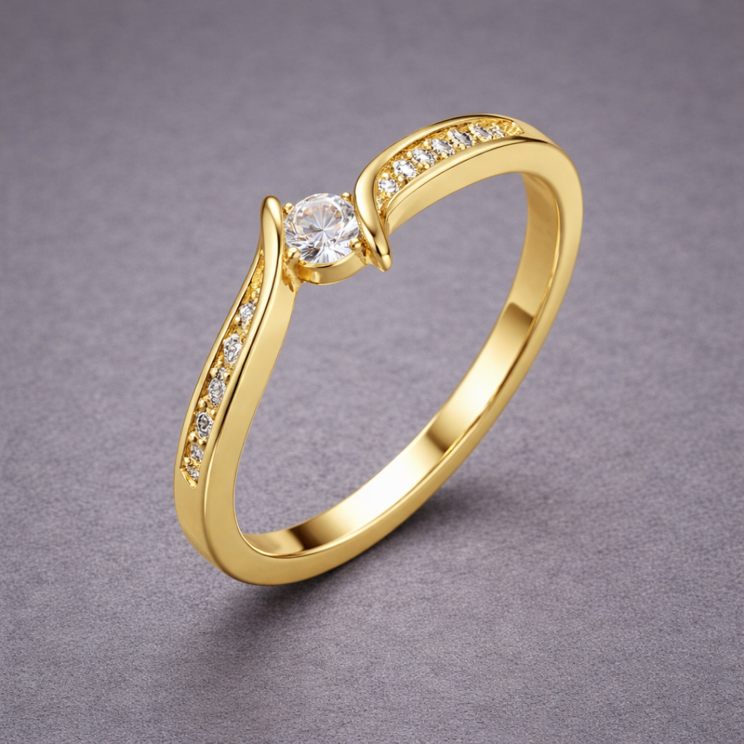 Minimale Gouden Curve Ring