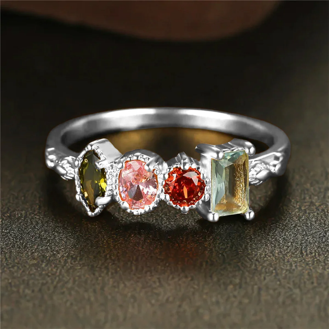 Multicolor Kristallen Bandring