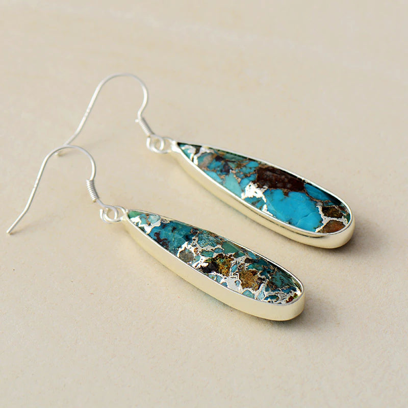 Chique Turquoise Druppel Oorbellen