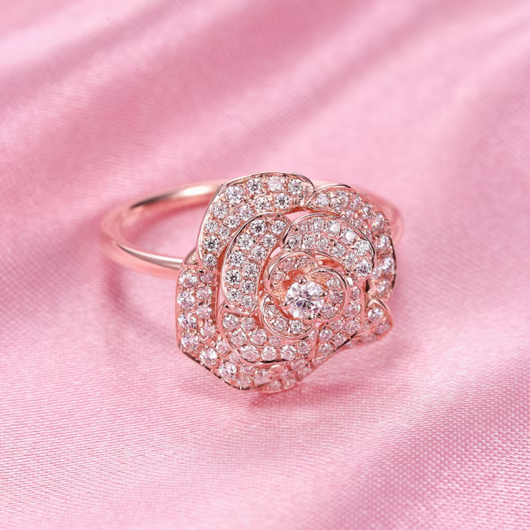 Roze Pavé Statement Ring