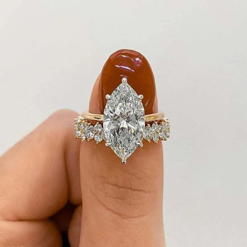 Marquise Diamanten Gouden Ring