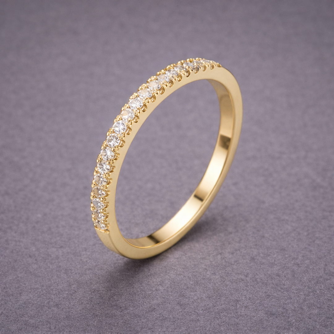 Fijne Lijn Gouden Eternity Ring