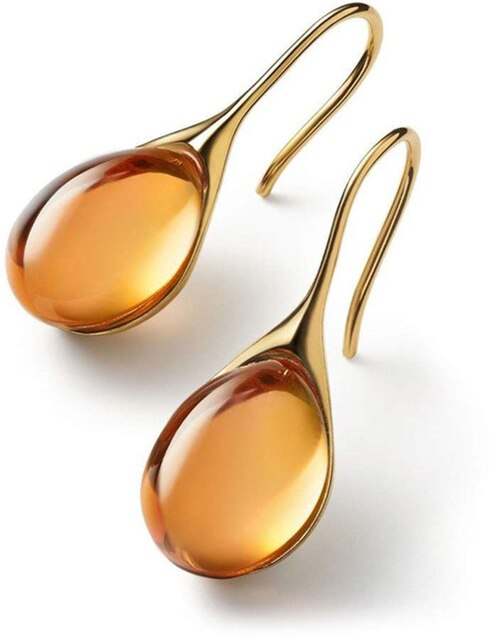Kristallen Dangle Oorbellen in Goud en Zilver