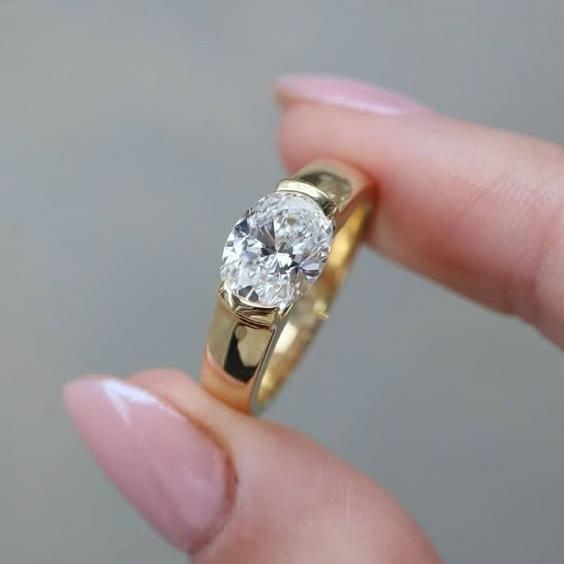Vintage Gouden & Zirkonia Ring