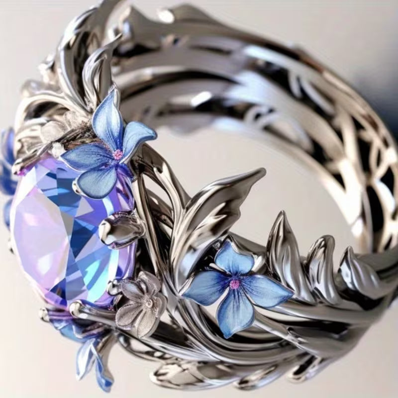 Lavendel Bloem Erfstuk Ring