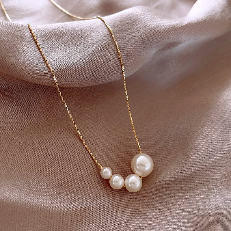 Gouden Zoetwater Parel Ketting