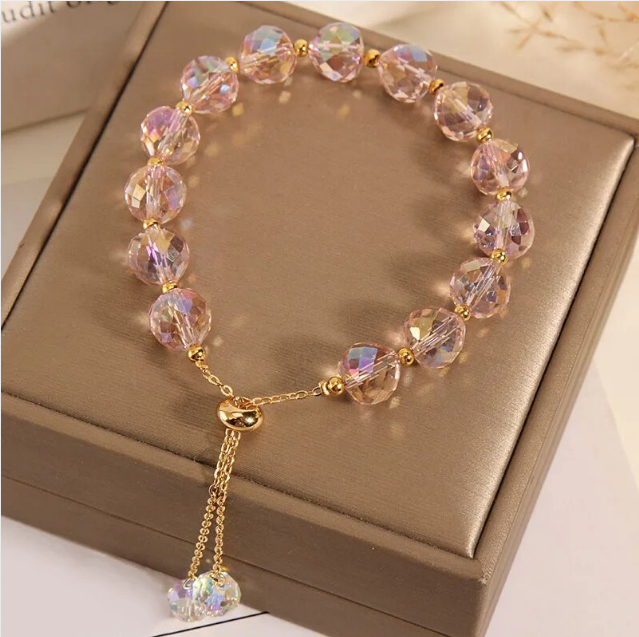 Elegante Roze Kristallen Armband