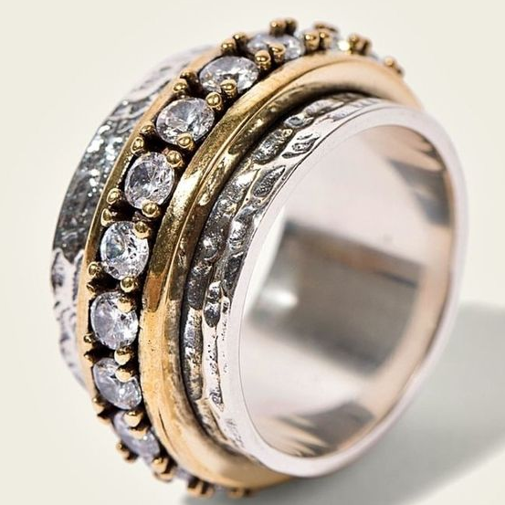 Vintage Gouden & Zilveren Ring