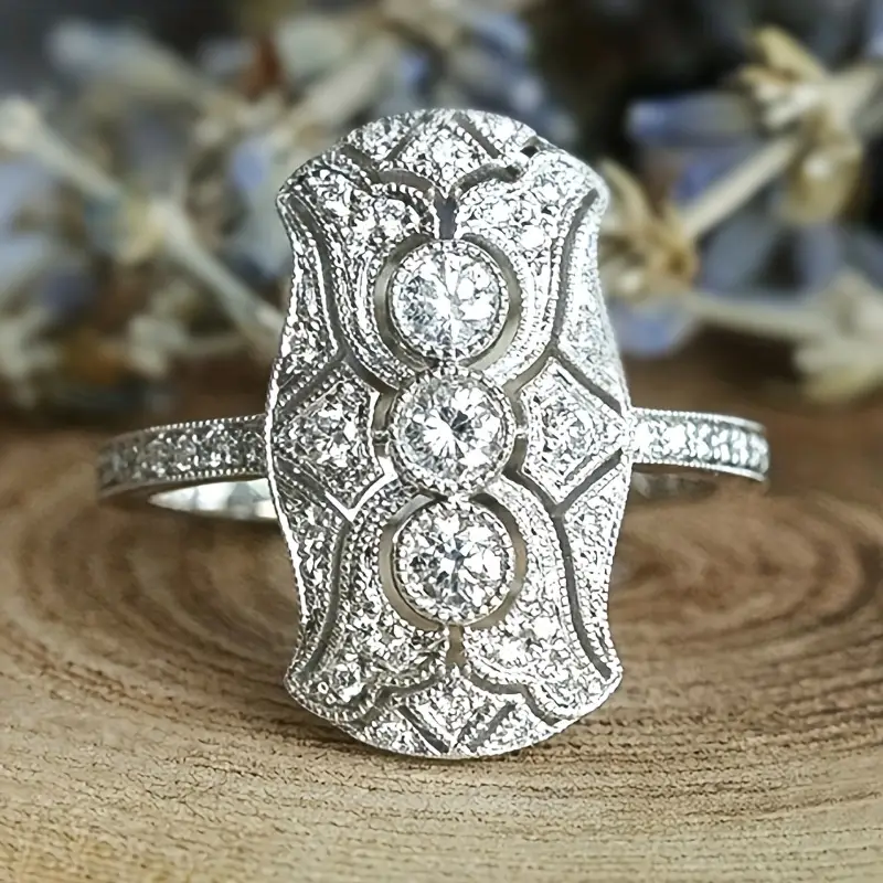 Vintage Brilliant Zilveren Ring
