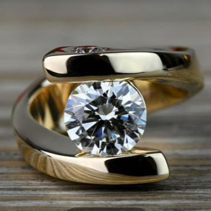 Vintage Spiraal & Zirkonia Ring