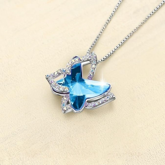 Saffier Vlinder Ketting