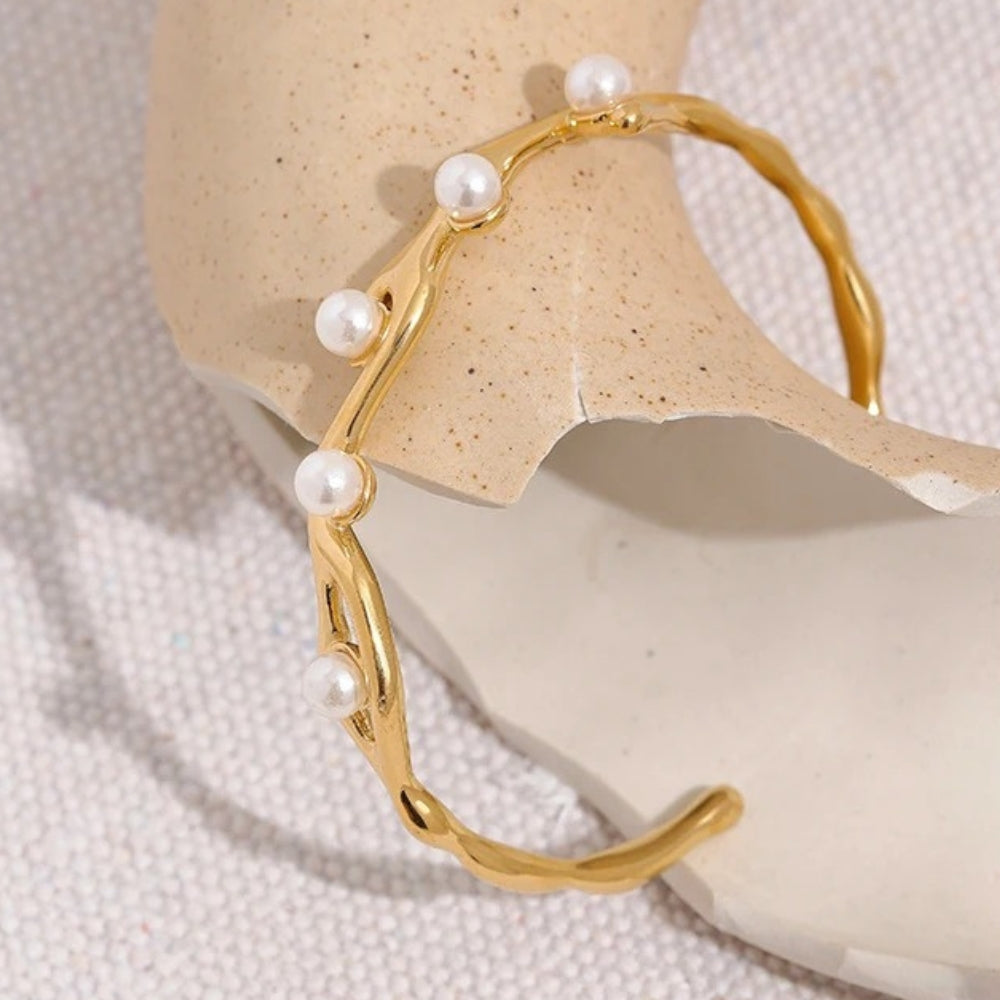 Vintage Gouden Draaiparel Armband