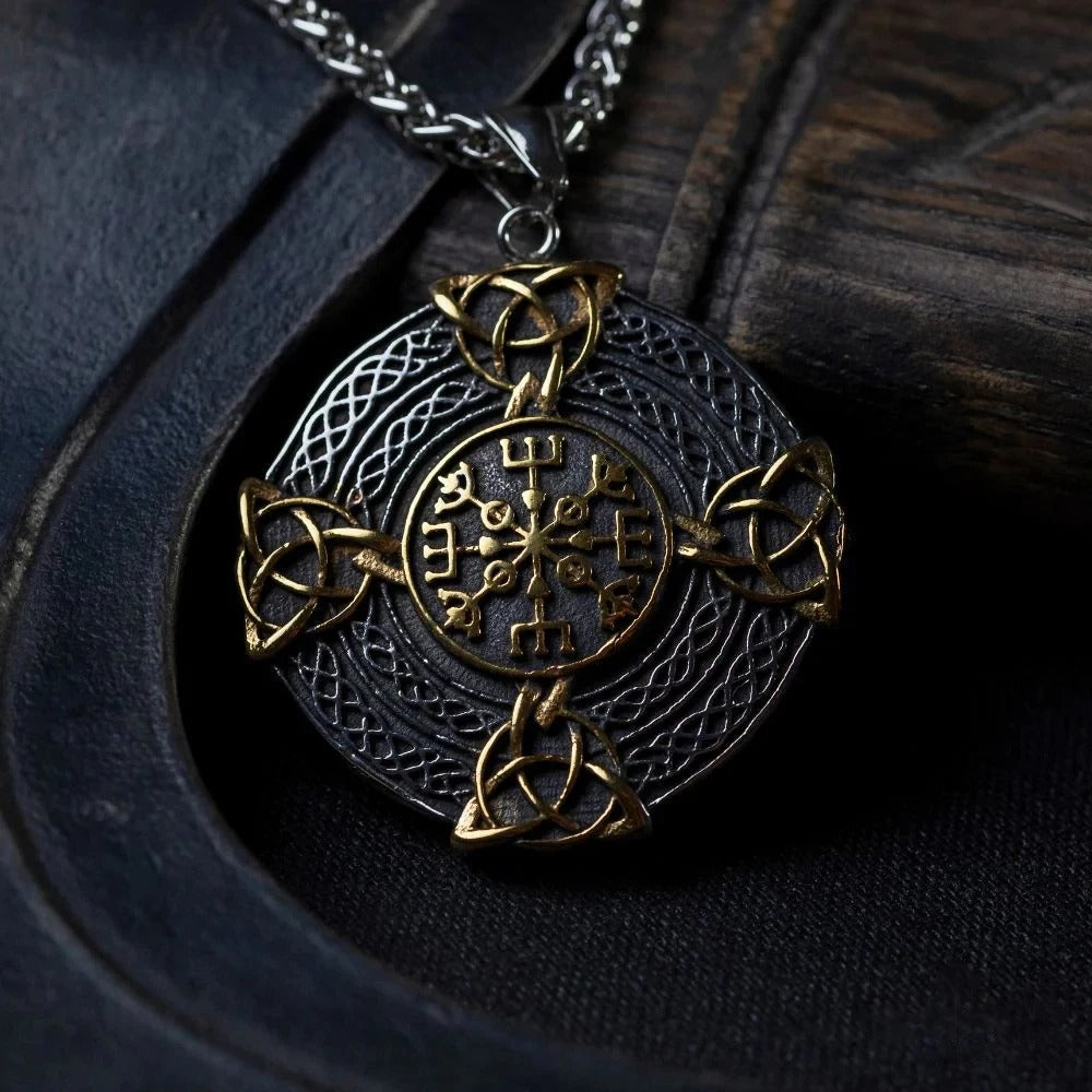 Gouden & Zilveren Viking Bescherming Symbool Ketting