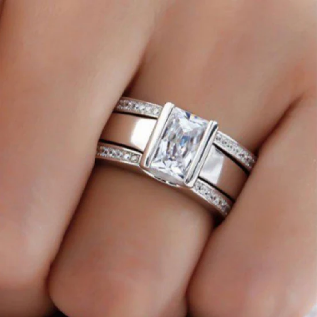 Vintage Inlegglas Ring