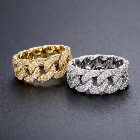 Klassieke Diamant Link Statement Ring