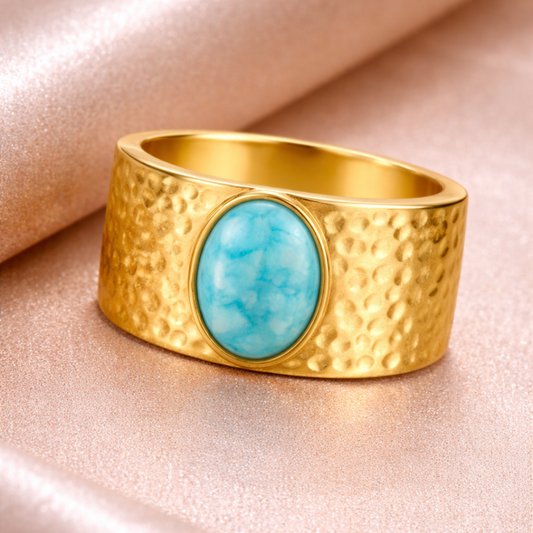 Vintage Gouden Maansteen Ring