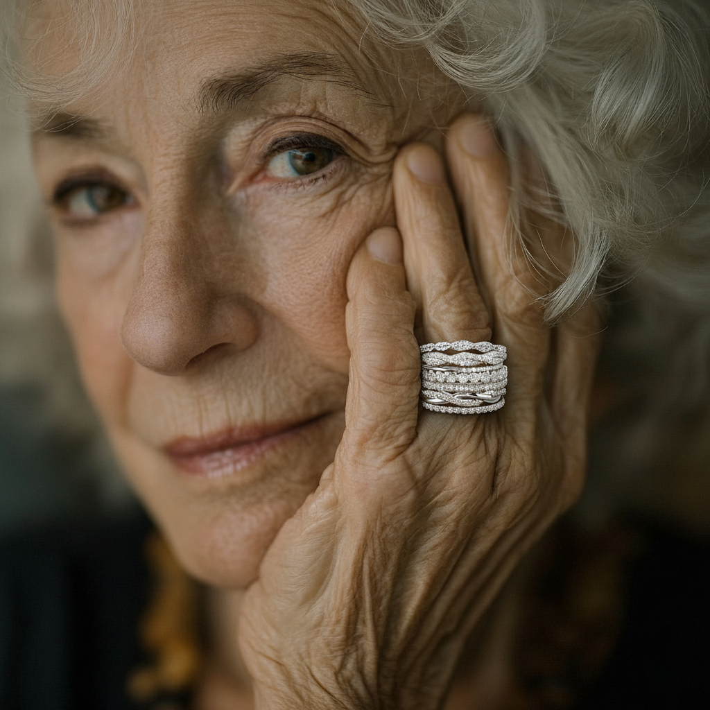 Vintage Gelaagde Zirkonia Ring