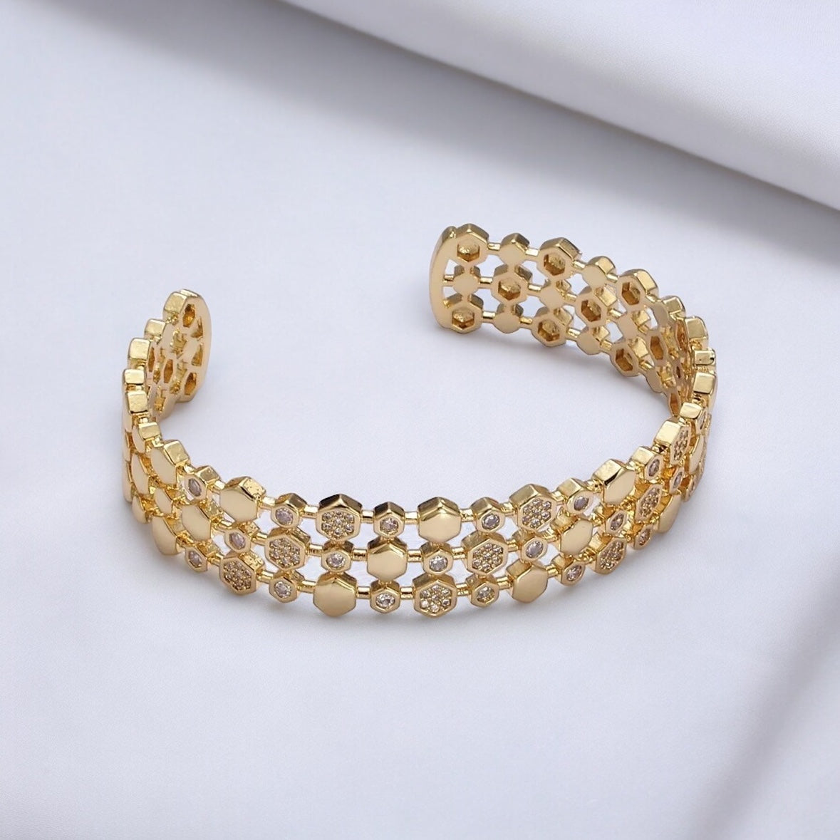 Gavriella Hexagonale Cuff Armband