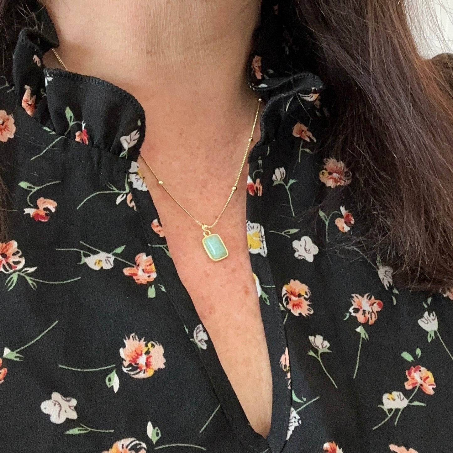 Briella Amazoniet Edelsteen Ketting