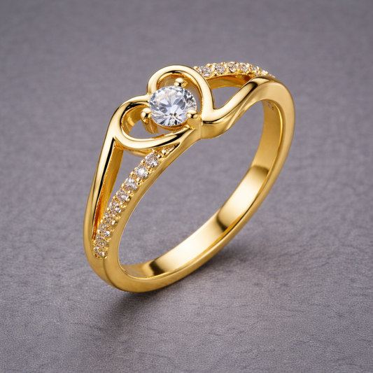 Elegante Gouden Solitaire Ring