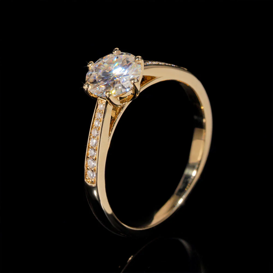 Gouden Diamant Solitaire Ring
