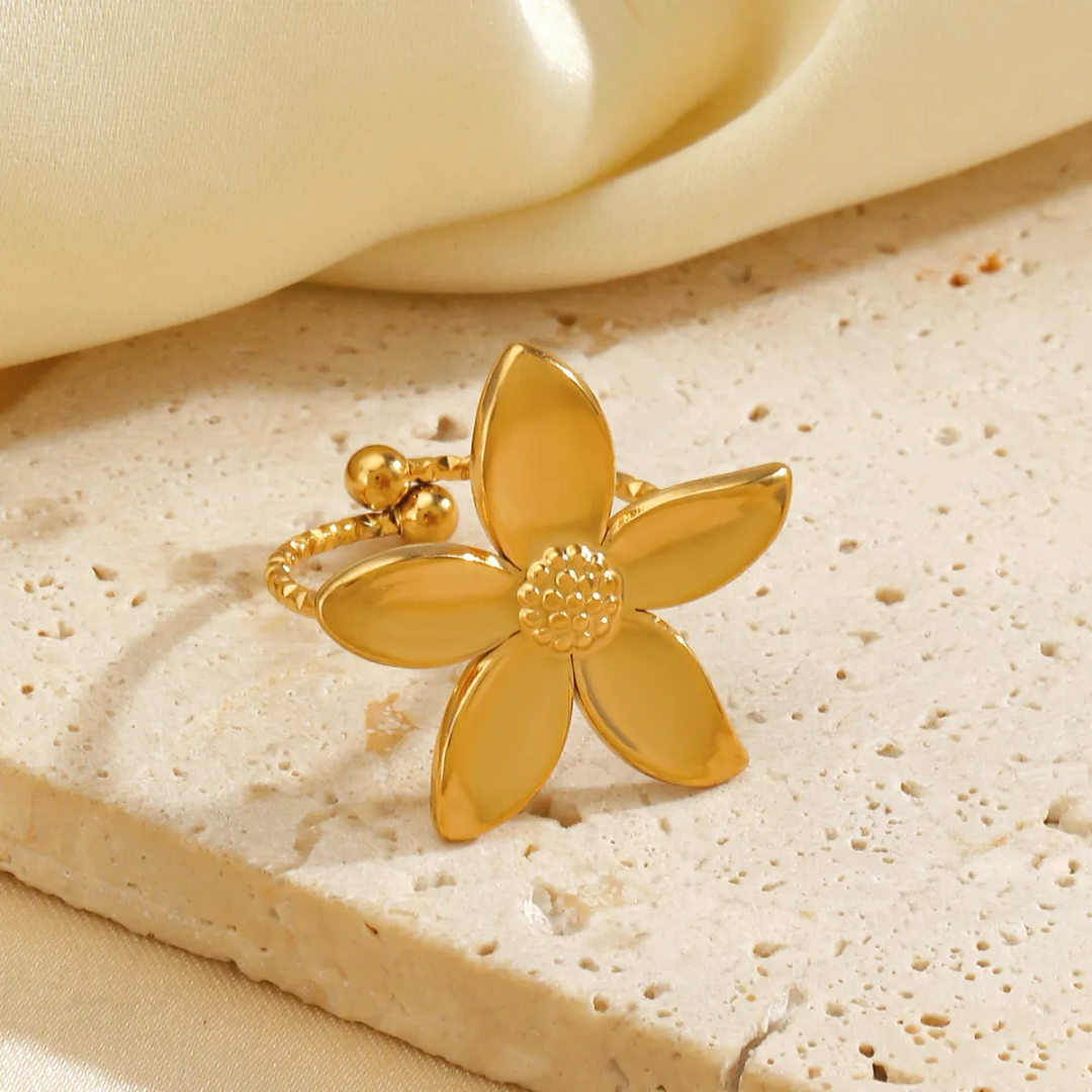 Gouden Bloemblaadjesring