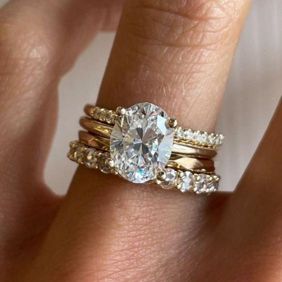 Vintage Zirkonia Heldere Ring Set