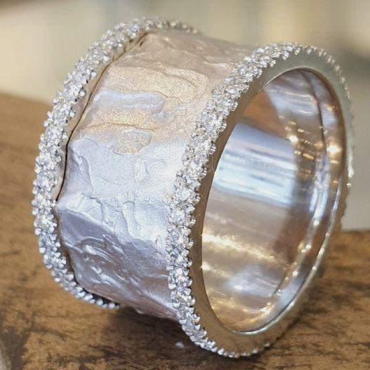 Vintage Zilveren Zirkonia Ring