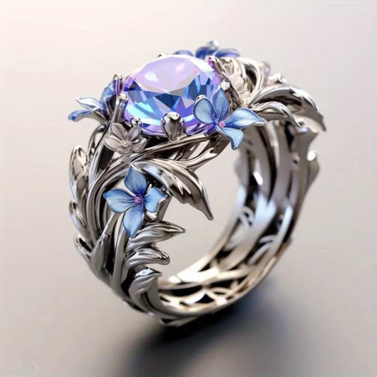 Lavendel Bloem Erfstuk Ring