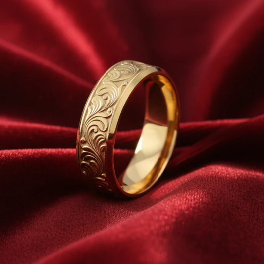 Gouden Gegraveerde Erfgoedring