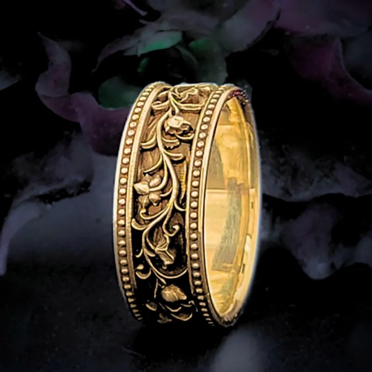 Vintage Dubbel Laags Gouden Spinner Ring