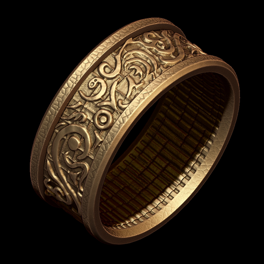 Vintage Gouden Ornate Erfgoed Ring