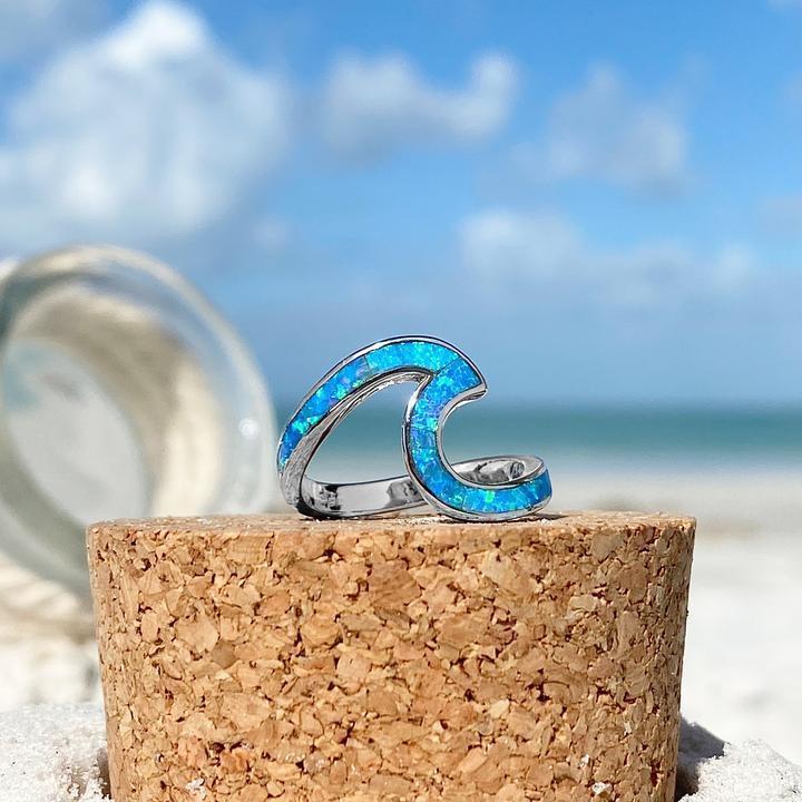 Zee Golf Ring in Opal en Zilver