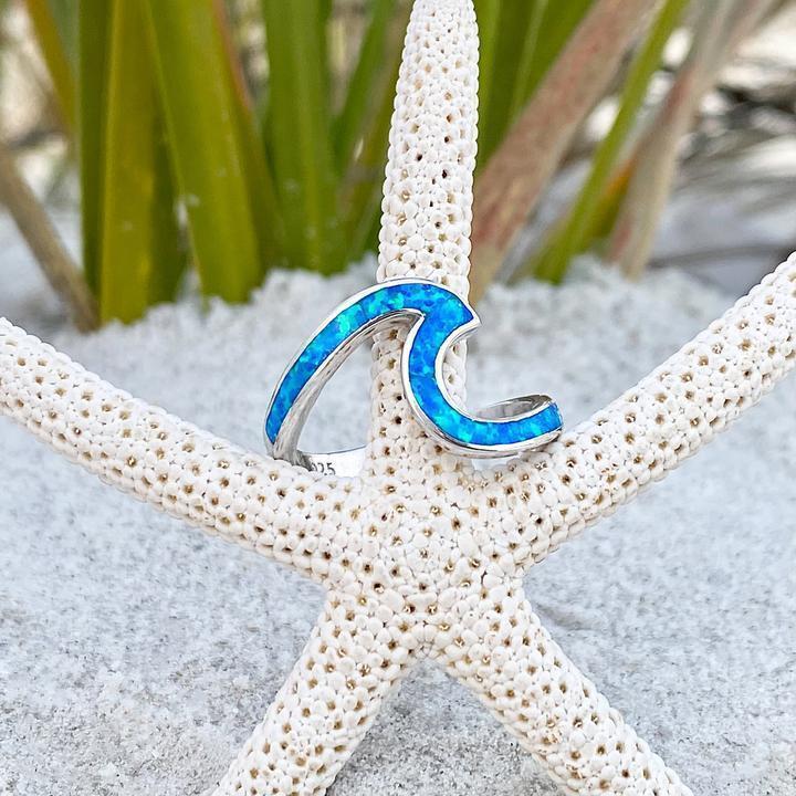 Zee Golf Ring in Opal en Zilver