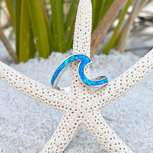 Zee Golf Ring in Opal en Zilver