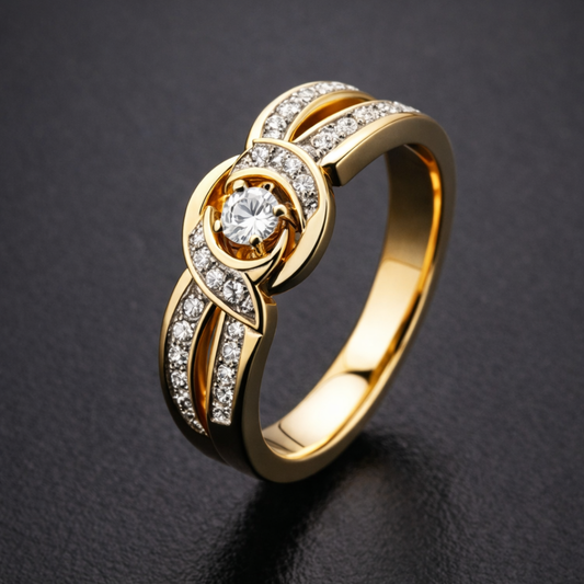 Gouden Infinity Kristallen Ring