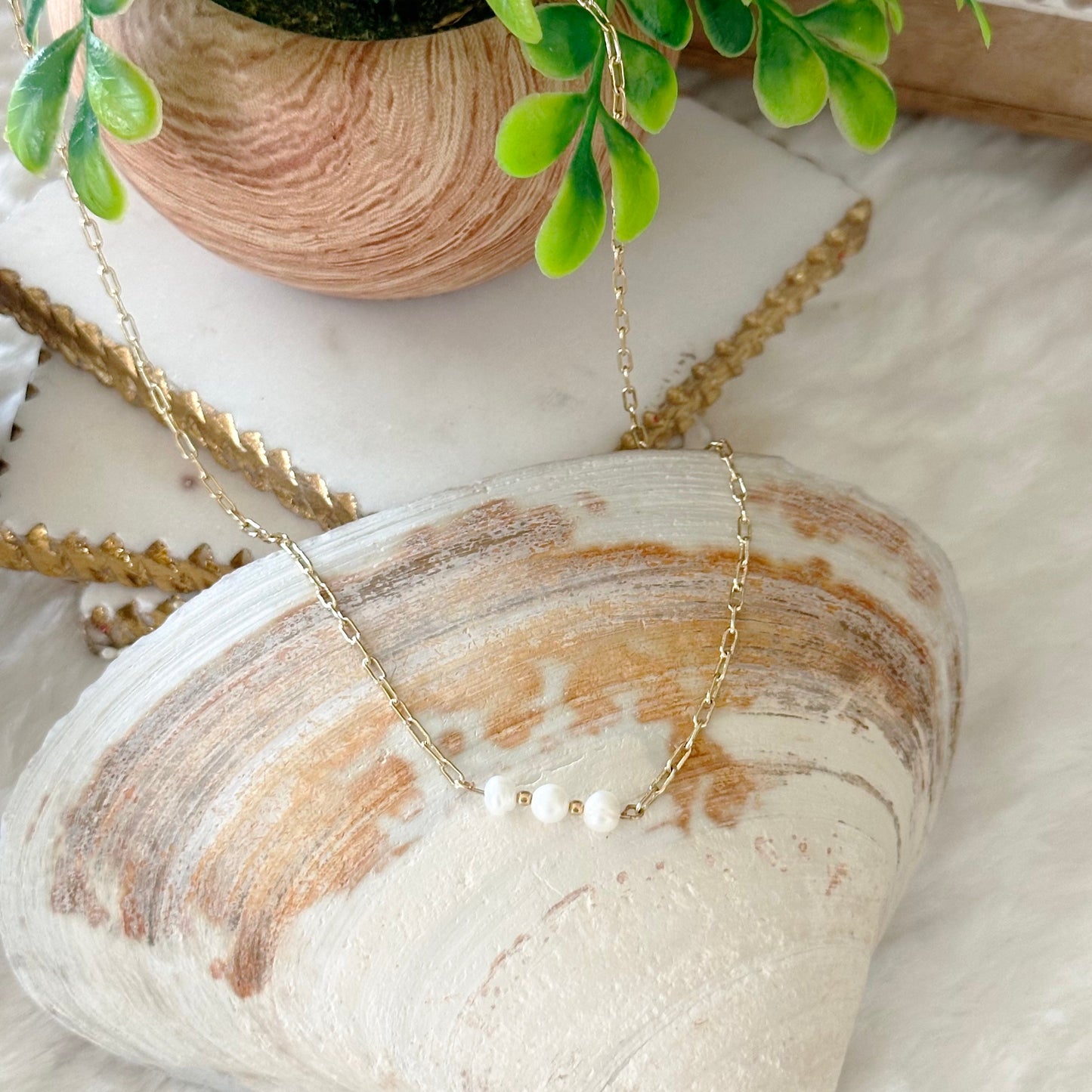 Drie Wensen Parel Ketting