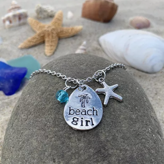 Strand en Sterrenhuis Ketting in Zilver