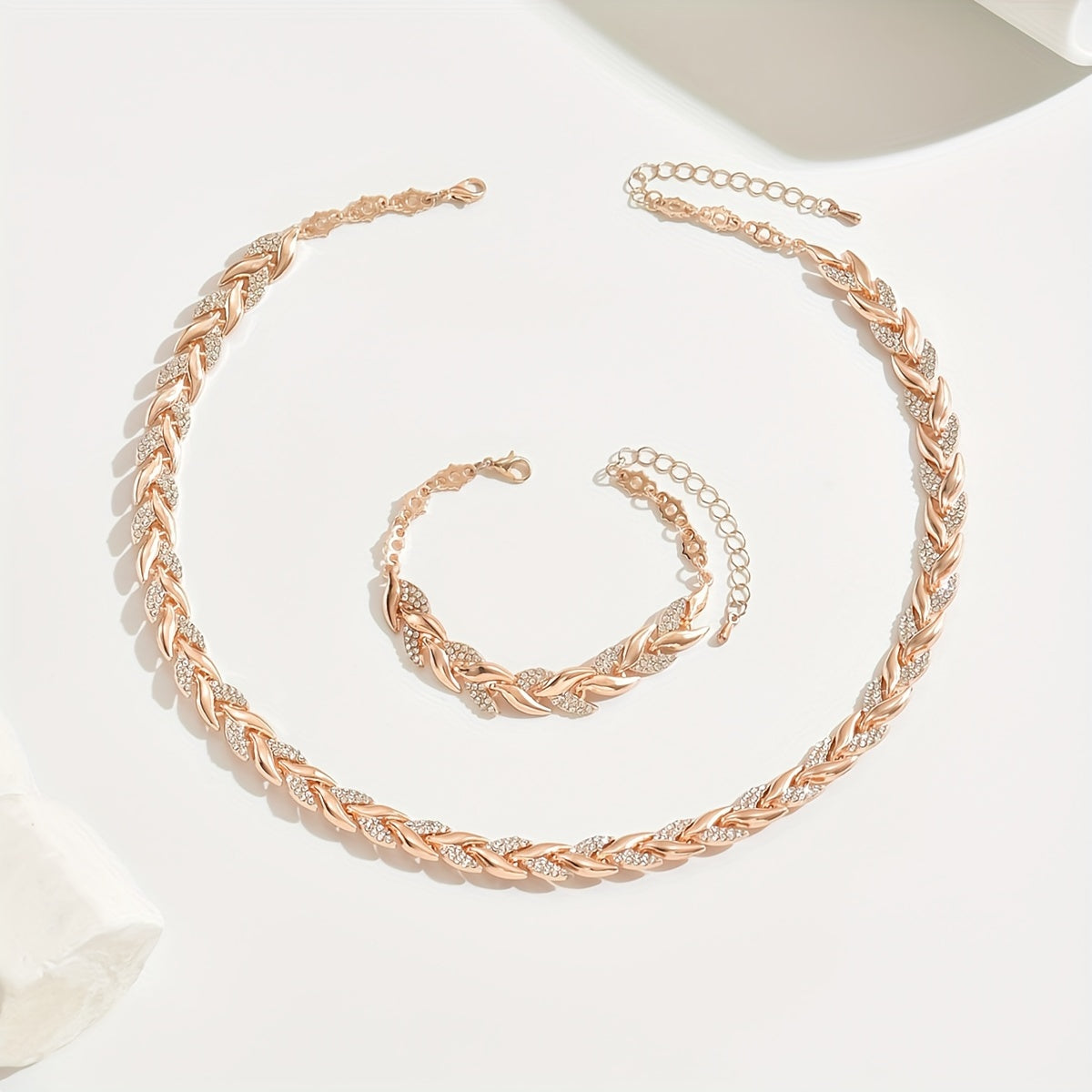 De Elegante Glazen Strass Vissenstaart Set