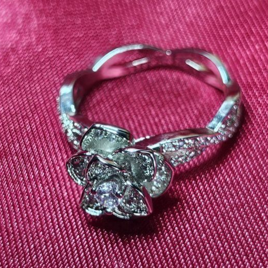 Blauwe Kristallen Statement Ring