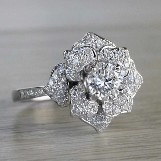 Klassieke Diamanten Cluster Ring