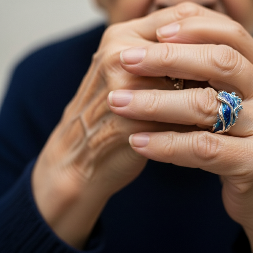 Vintage Gouden Ocean Golvende Ring