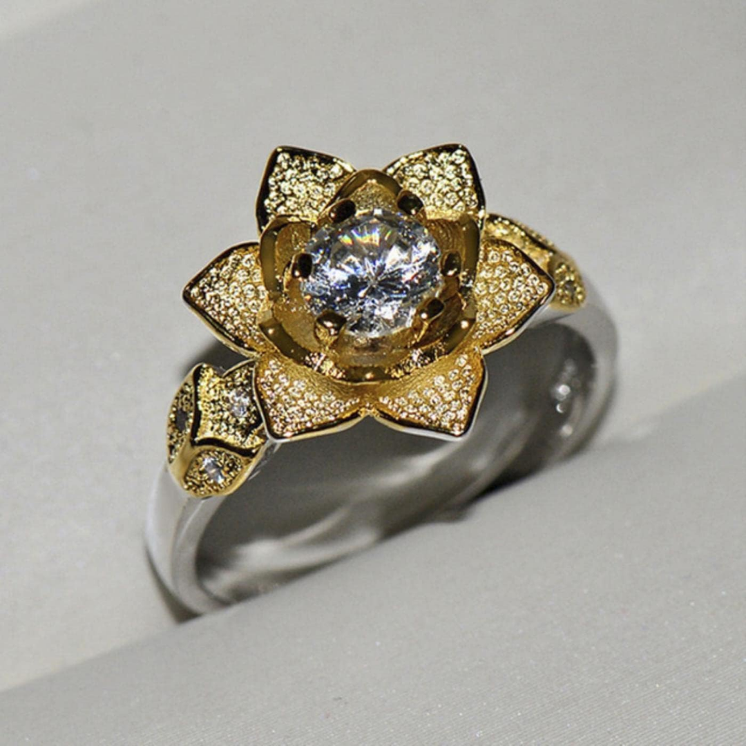 Vintage Gouden Bloesemring