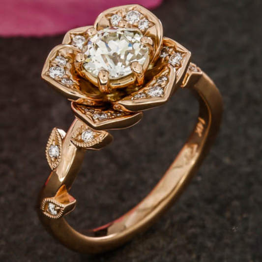 Vintage Rozen Diamanten Ring