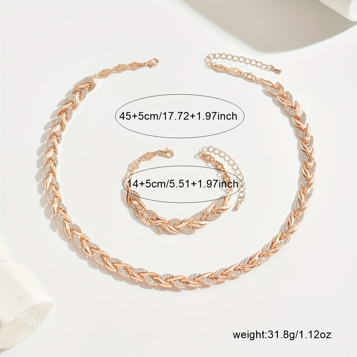 De Elegante Glazen Strass Vissenstaart Set