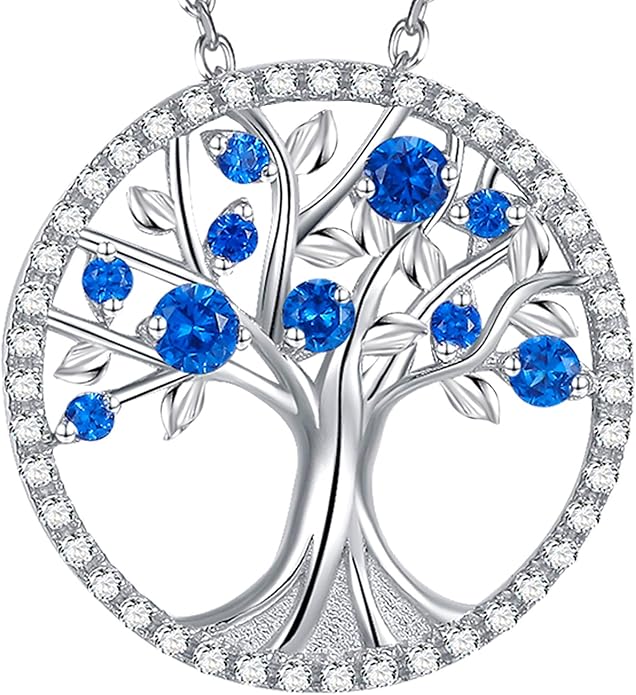 Boom des Levens Saffier Ketting