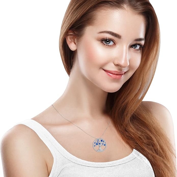 Boom des Levens Saffier Ketting