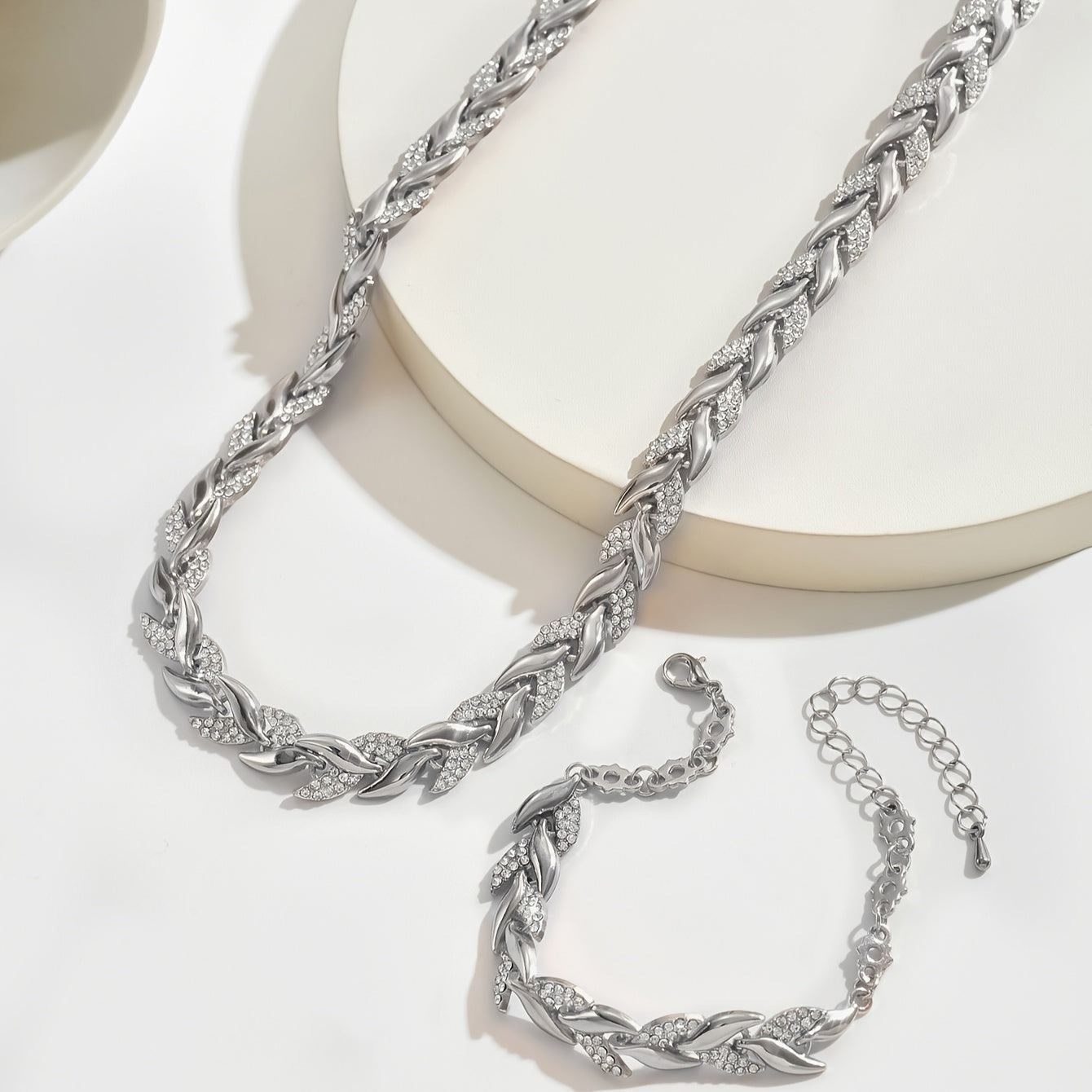 De Elegante Glazen Strass Vissenstaart Set