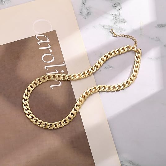Dikke Gouden Cubaanse Schakelketting