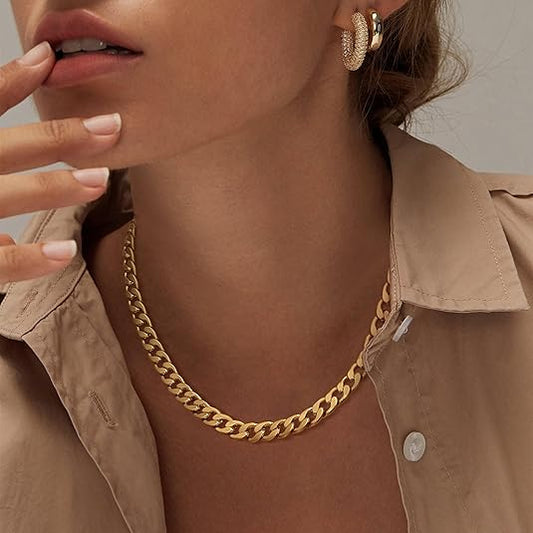 Dikke Gouden Cubaanse Schakelketting